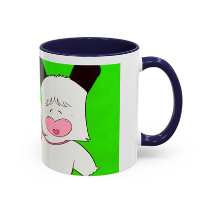 Spank tenero ribacuori Tazza — Whimsical Girl & Bunny Accent Coffee Mug