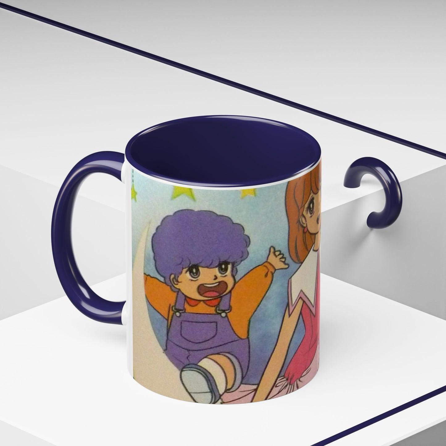 Tazza Kiss me Licia-Kawaii Girl & Cat Accent Coffee Mug – Cute Anime Retro Illustration (11/15oz)