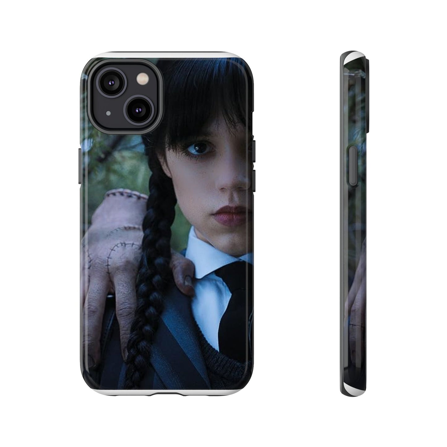 Mercoledì - Gothic Schoolgirl Phone Case — Dark Portrait Protective Tough Case
