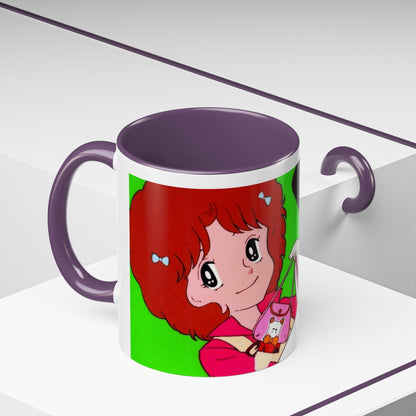 Spank tenero ribacuori Tazza — Whimsical Girl & Bunny Accent Coffee Mug