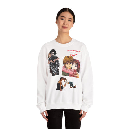 Felpa Unisex anni 90 Anime Collage Crewneck Sweatshirt — Retro Romance & Gothic Art Graphic