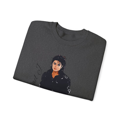Felpa Michael J - Graphic Crewneck Sweatshirt — Retro Pop Icon Portrait
