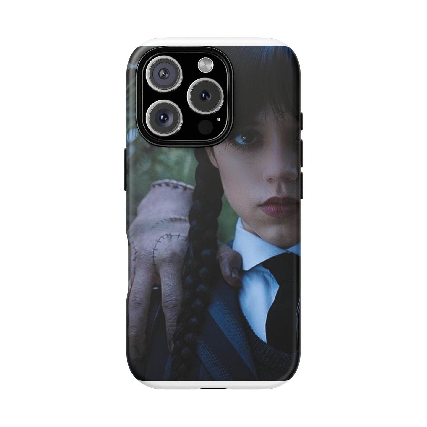 Mercoledì - Gothic Schoolgirl Phone Case — Dark Portrait Protective Tough Case