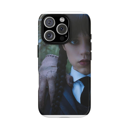 Mercoledì - Gothic Schoolgirl Phone Case — Dark Portrait Protective Tough Case