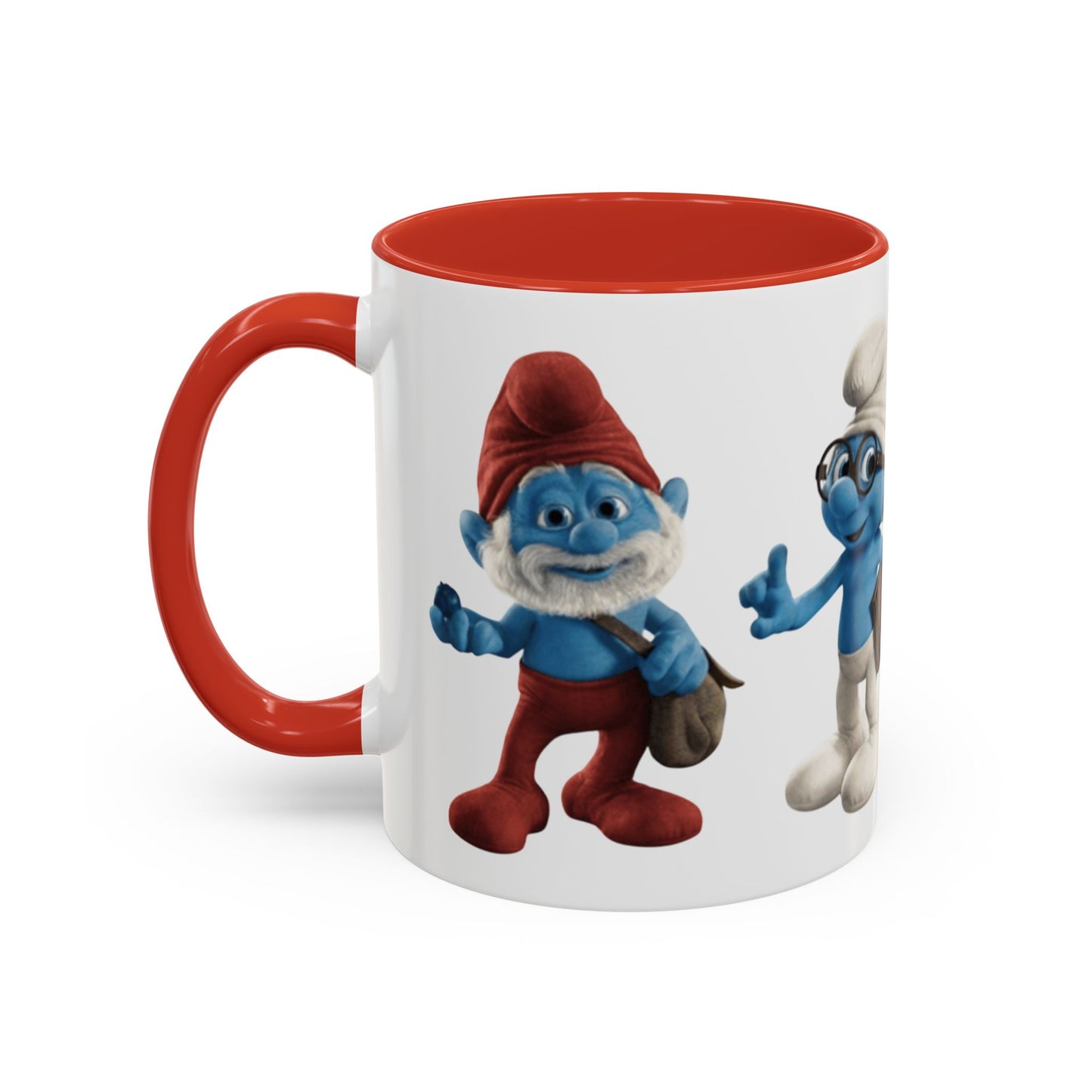 TAZZA PUFFI 3D - Smurf Characters Accent Coffee Mug (11/15oz) — Blue Cartoon Family Coffee Cup