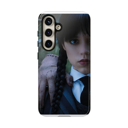 Mercoledì - Gothic Schoolgirl Phone Case — Dark Portrait Protective Tough Case
