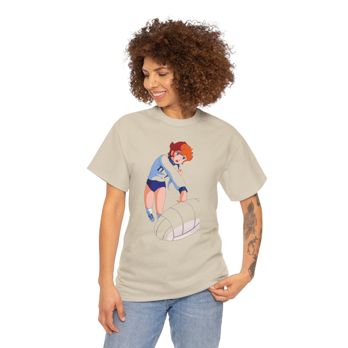 T-Shirt MILA Volleyball Anime Girl  — Cute Sporty Graphic Tee for Fans & Players
