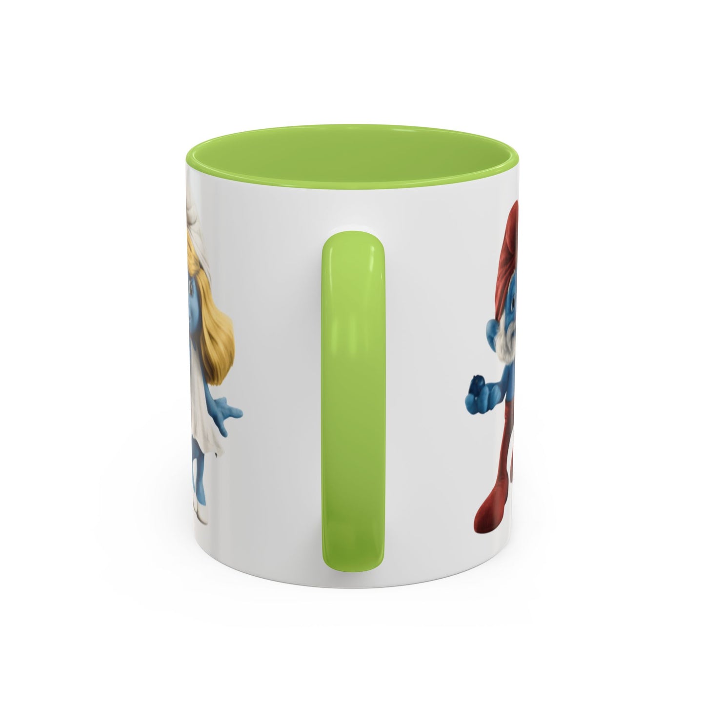 TAZZA PUFFI 3D - Smurf Characters Accent Coffee Mug (11/15oz) — Blue Cartoon Family Coffee Cup