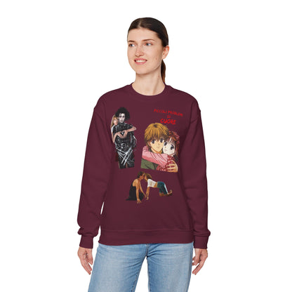 Felpa Unisex anni 90 Anime Collage Crewneck Sweatshirt — Retro Romance & Gothic Art Graphic
