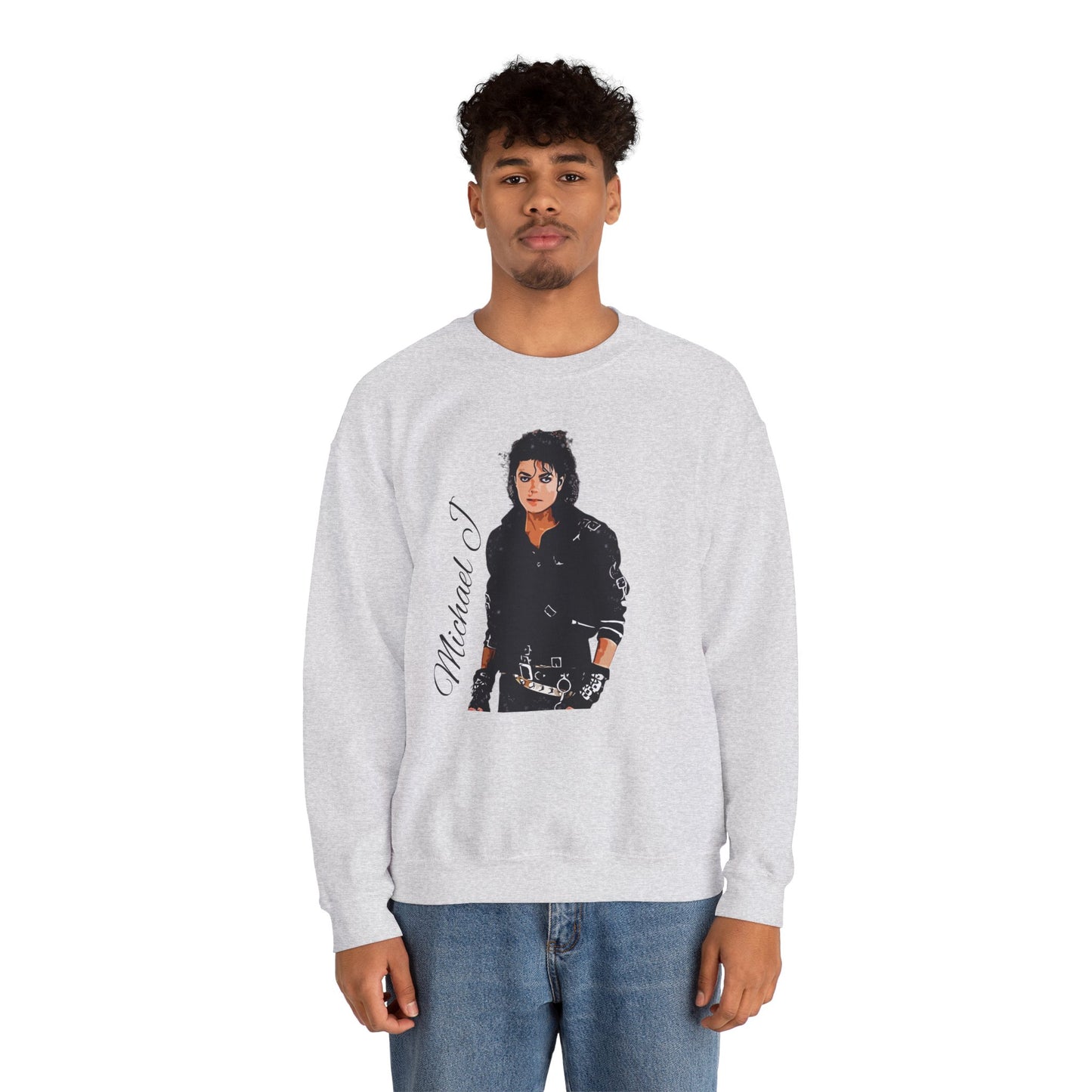 Felpa Michael J - Graphic Crewneck Sweatshirt — Retro Pop Icon Portrait