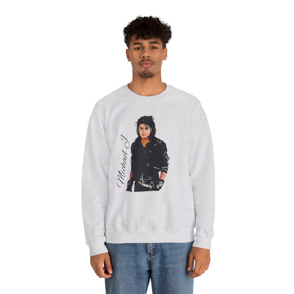 Felpa Michael J - Graphic Crewneck Sweatshirt — Retro Pop Icon Portrait