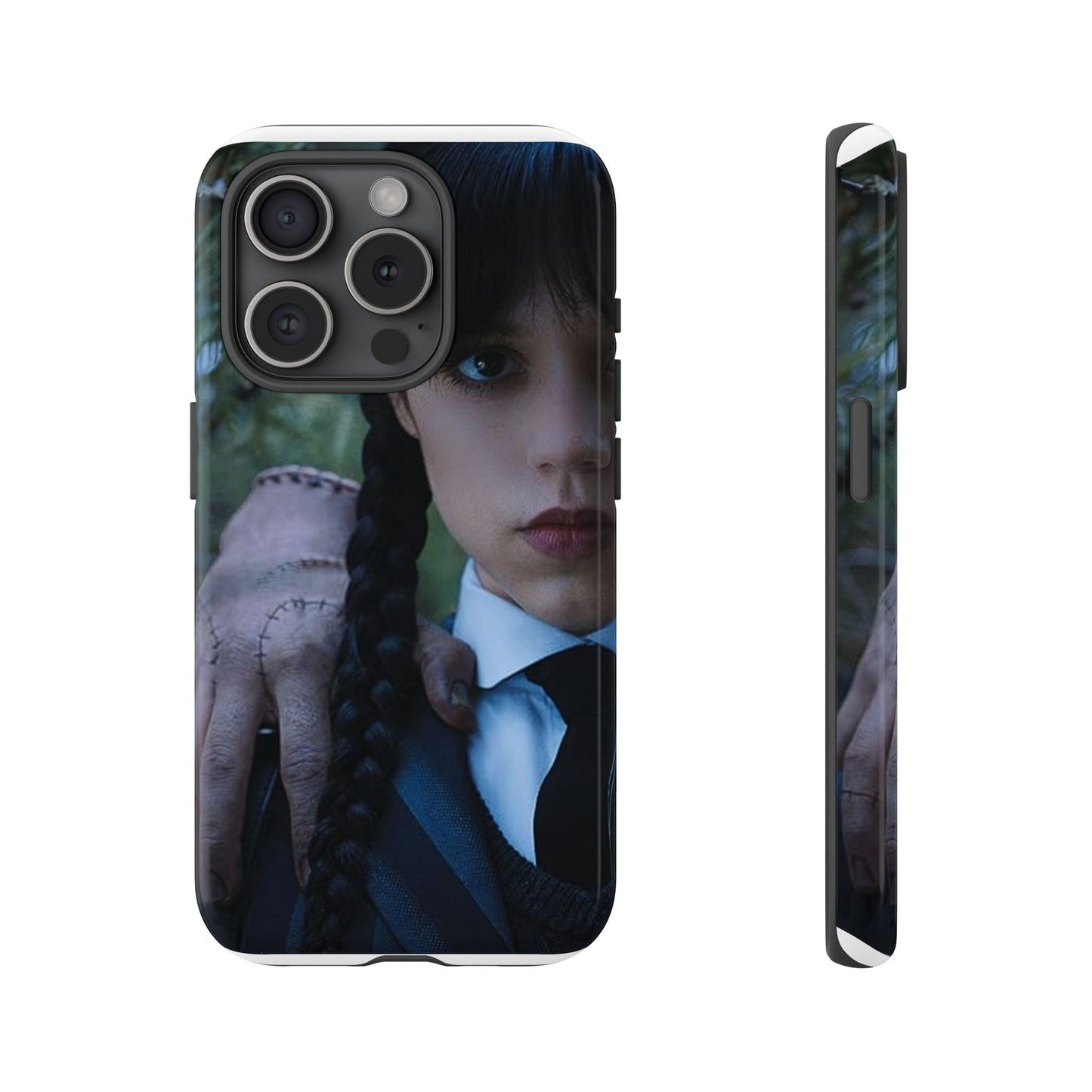Mercoledì - Gothic Schoolgirl Phone Case — Dark Portrait Protective Tough Case