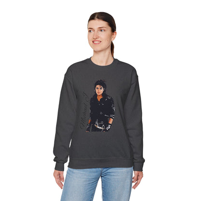Felpa Michael J - Graphic Crewneck Sweatshirt — Retro Pop Icon Portrait