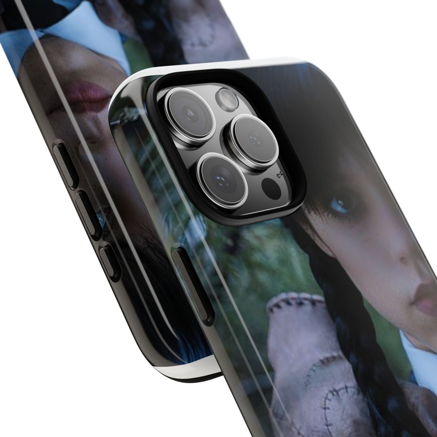 Mercoledì - Gothic Schoolgirl Phone Case — Dark Portrait Protective Tough Case