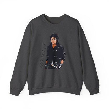 Felpa Michael J - Graphic Crewneck Sweatshirt — Retro Pop Icon Portrait