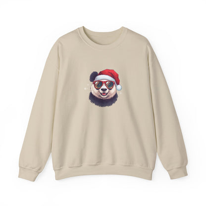 Felpa con buffo Panda natalizio Unisex | Regalo di Natale, Abbigliamento per le feste, Capi essenziali comodi, Girocollo unisex, Felpa carina