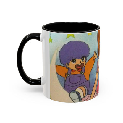 Tazza Kiss me Licia-Kawaii Girl & Cat Accent Coffee Mug – Cute Anime Retro Illustration (11/15oz)