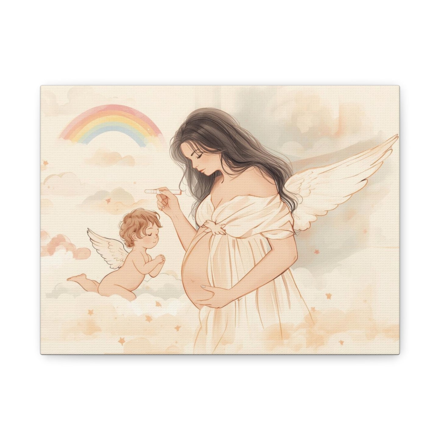 Quadro su tela, Angel Mother and baby rainbow