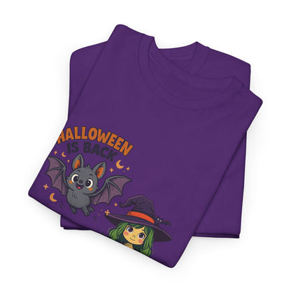 Maglietta strega di Halloween - Maglietta unisex in cotone pesante, Maglietta da strega carina, Maglietta con costume di Halloween, Abbigliamento spettrale, Maglietta "Dolcetto o scherzetto"