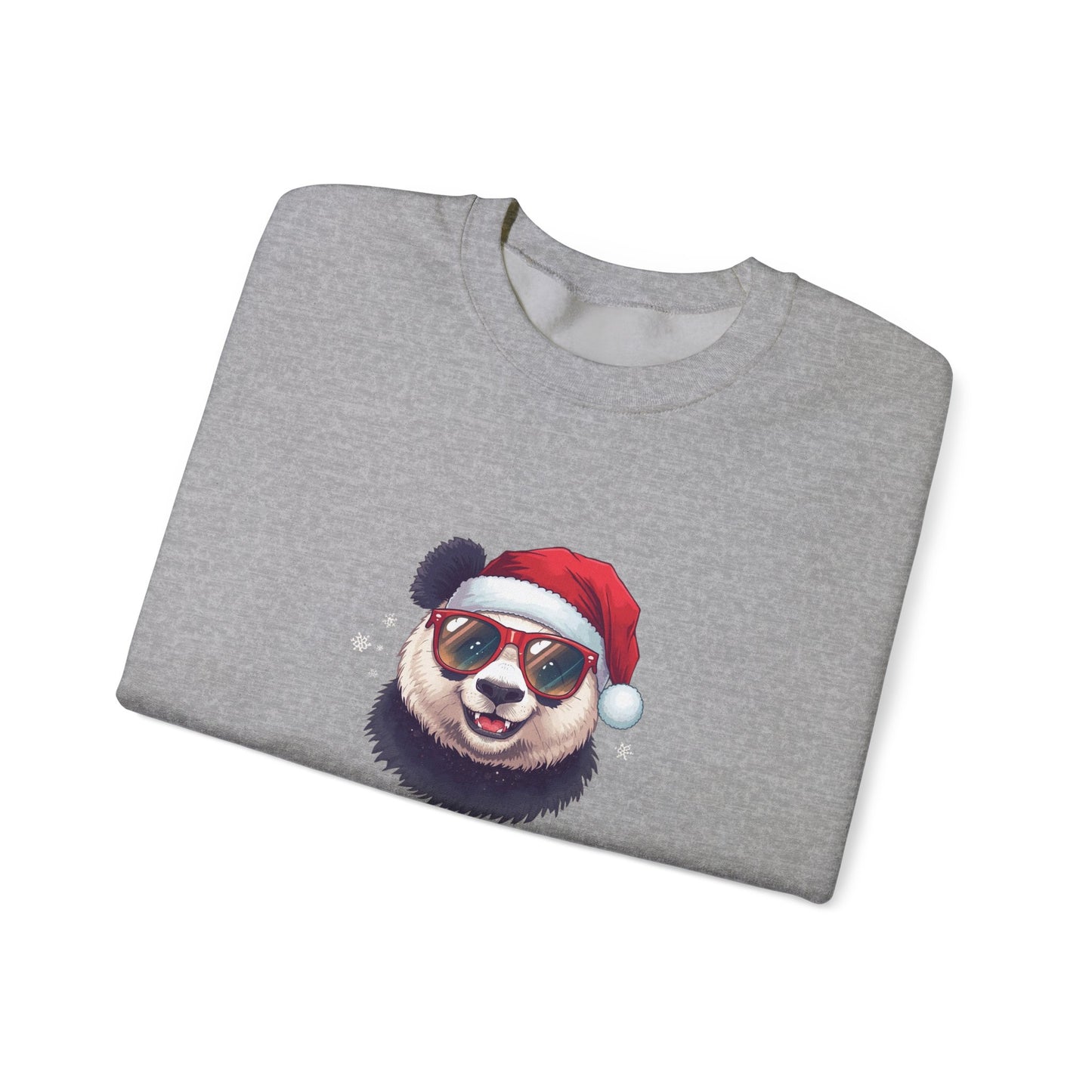 Felpa con buffo Panda natalizio Unisex | Regalo di Natale, Abbigliamento per le feste, Capi essenziali comodi, Girocollo unisex, Felpa carina