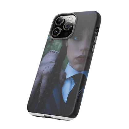 Mercoledì - Gothic Schoolgirl Phone Case — Dark Portrait Protective Tough Case