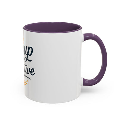 Tazza da caffè motivazionale, bicchieri motivazionali, tazza "Rise Up and Stay Positive" IDEA REGALO