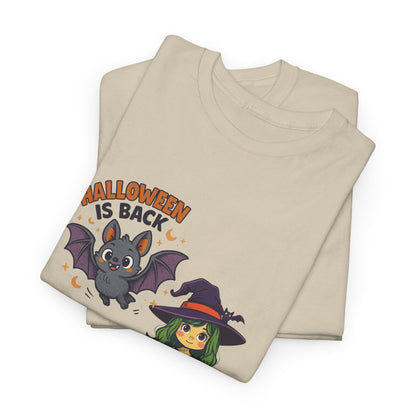 Maglietta strega di Halloween - Maglietta unisex in cotone pesante, Maglietta da strega carina, Maglietta con costume di Halloween, Abbigliamento spettrale, Maglietta "Dolcetto o scherzetto"