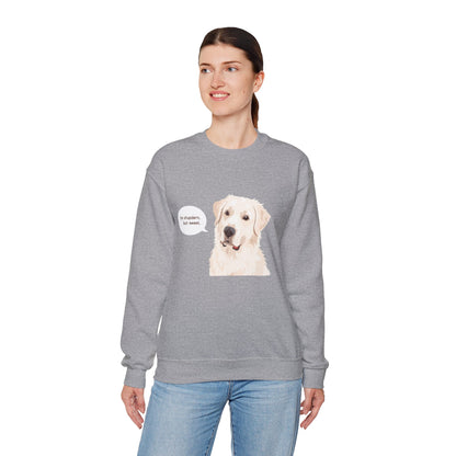 FELPA GIROCOLLO - SONO TESTARDO MA DOLCE Cute Dog Quote Crewneck Sweatshirt