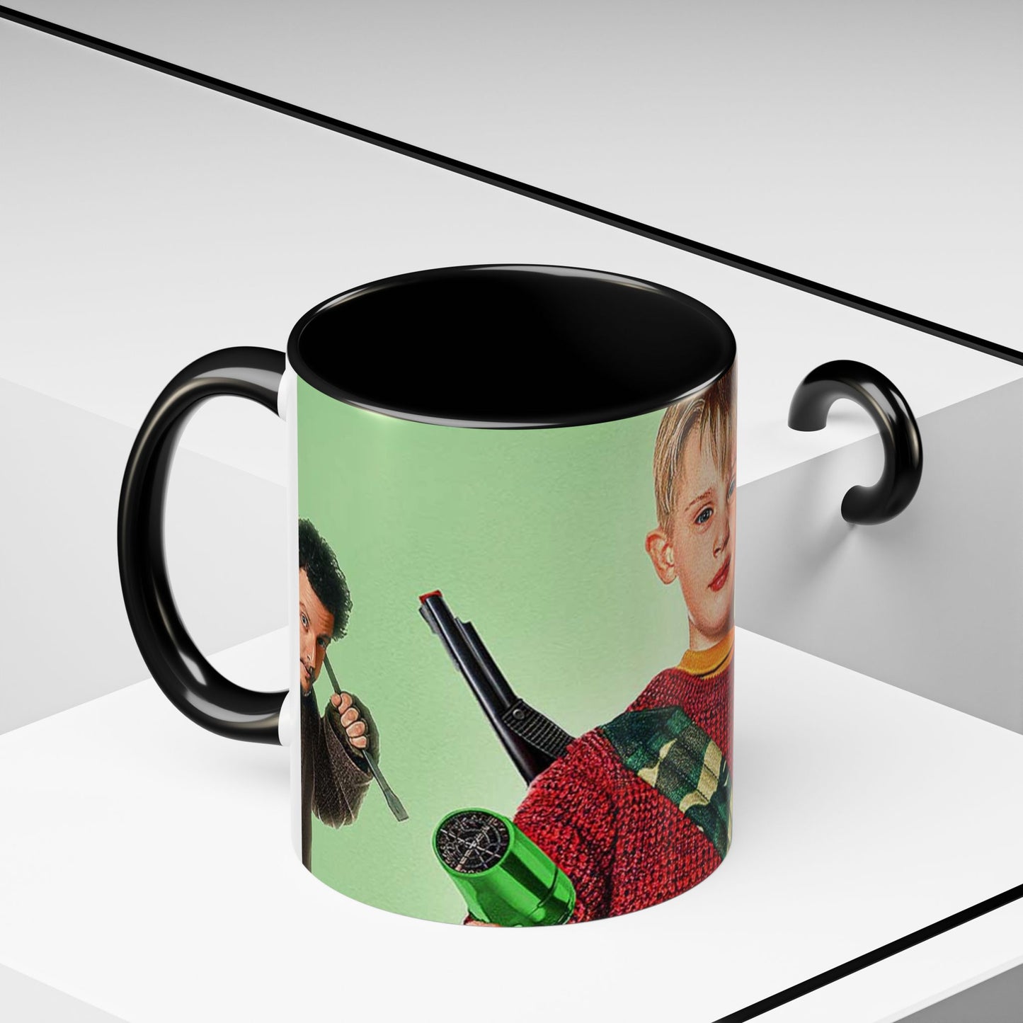 Tazza Mamma ho perso l'aereo -Home Alone Movie Mug — Macaulay Culkin Kevin & Wet Bandits Holiday Coffee Mug (11/15oz)