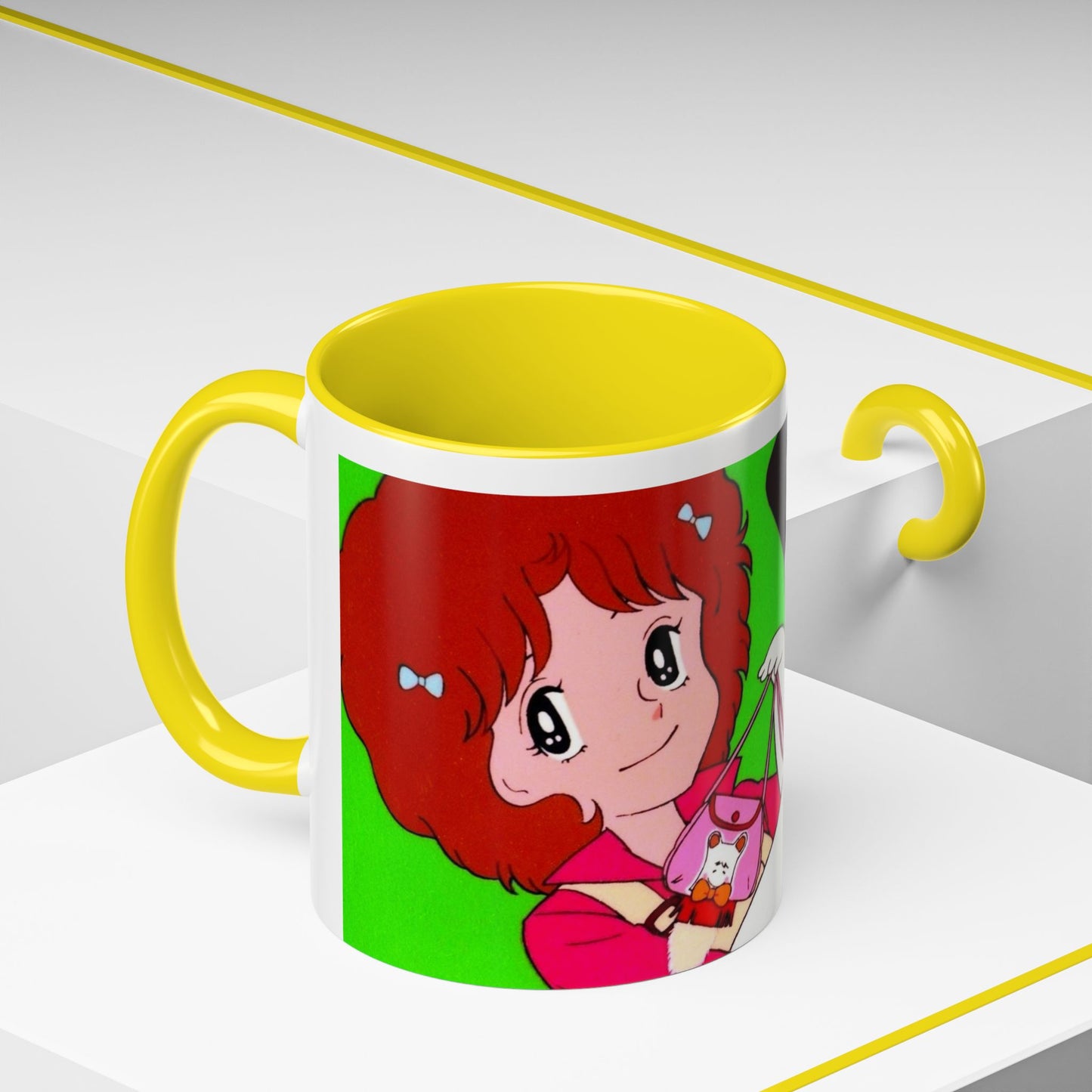 Spank tenero ribacuori Tazza — Whimsical Girl & Bunny Accent Coffee Mug