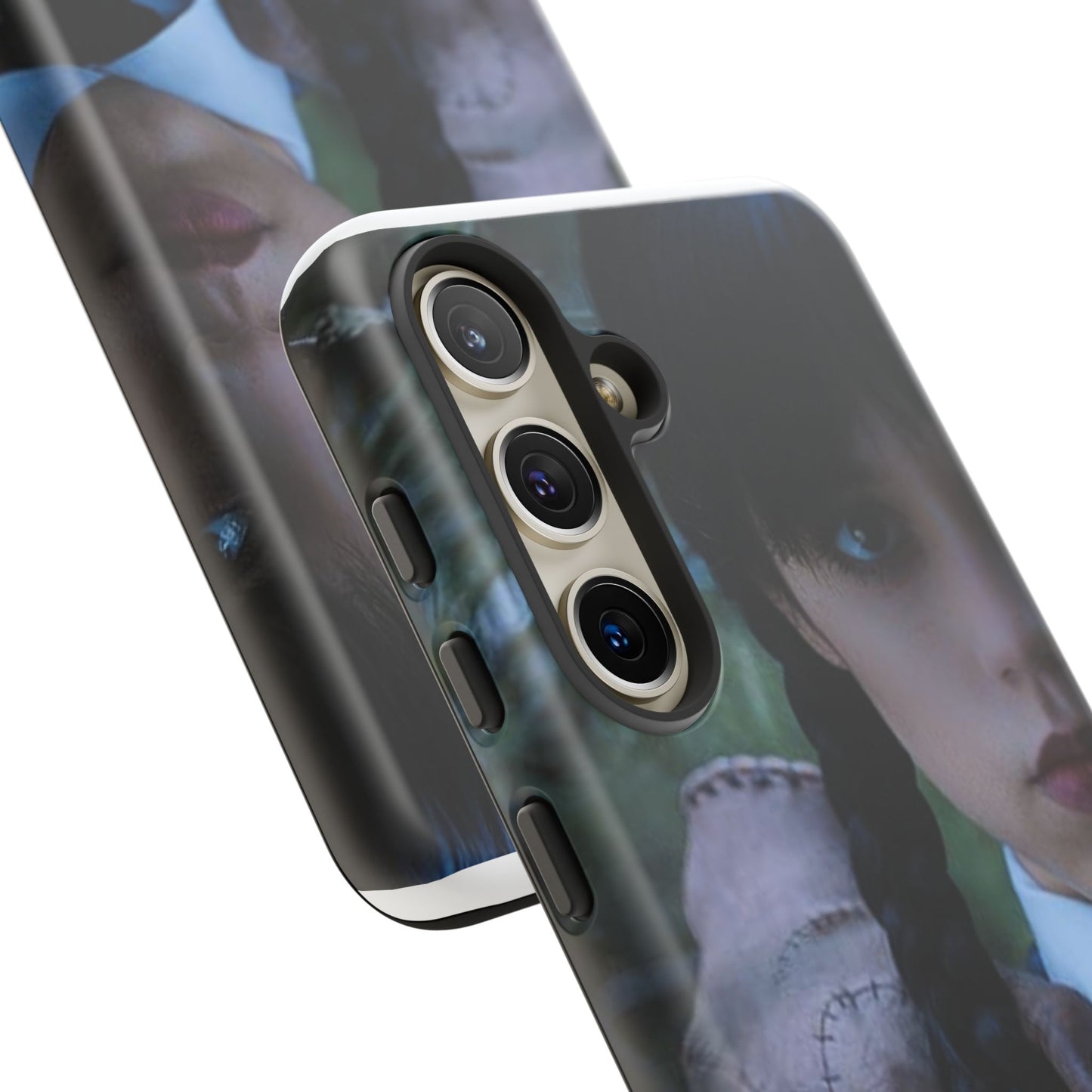 Mercoledì - Gothic Schoolgirl Phone Case — Dark Portrait Protective Tough Case