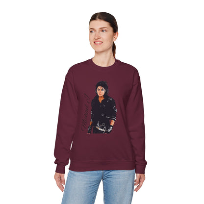 Felpa Michael J - Graphic Crewneck Sweatshirt — Retro Pop Icon Portrait