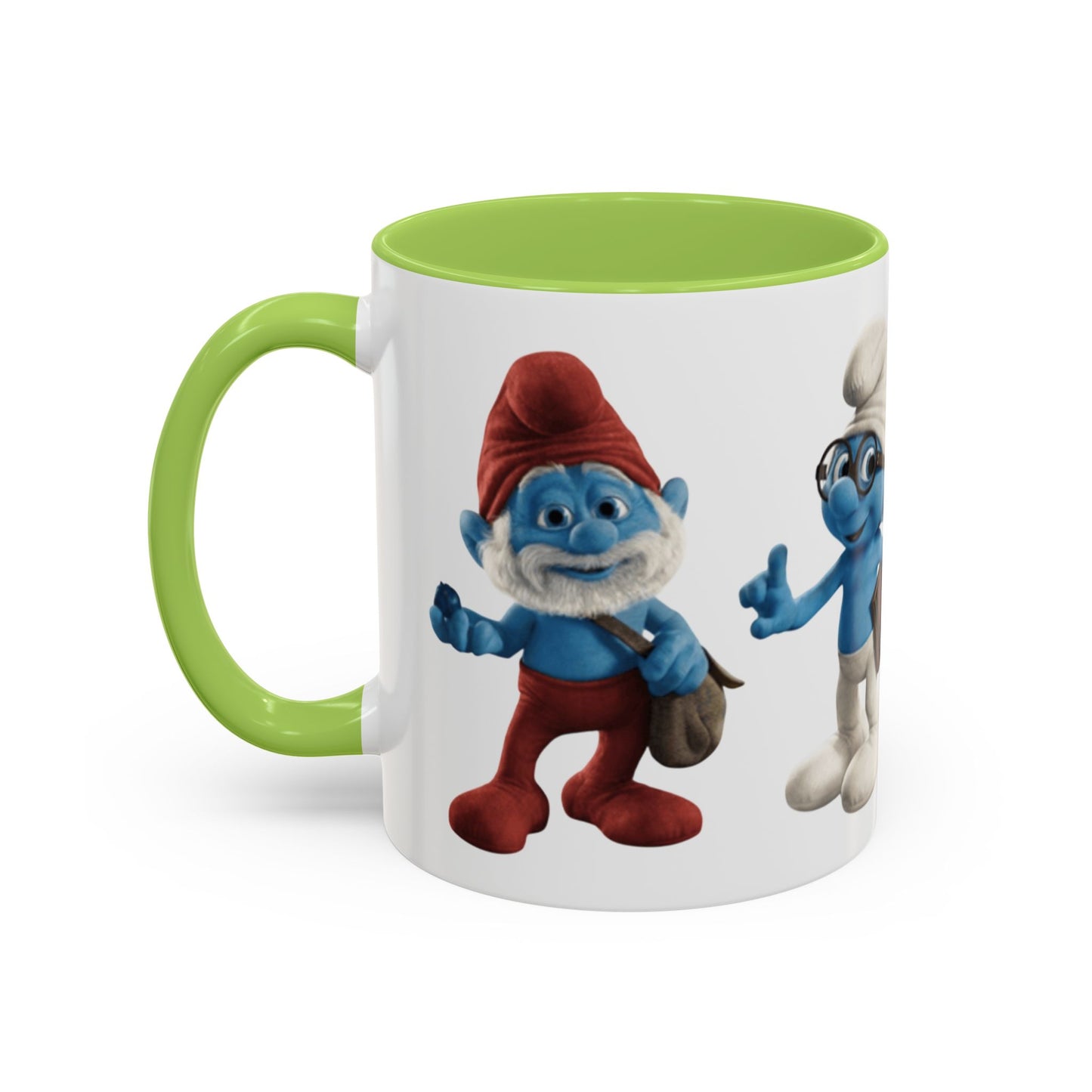 TAZZA PUFFI 3D - Smurf Characters Accent Coffee Mug (11/15oz) — Blue Cartoon Family Coffee Cup