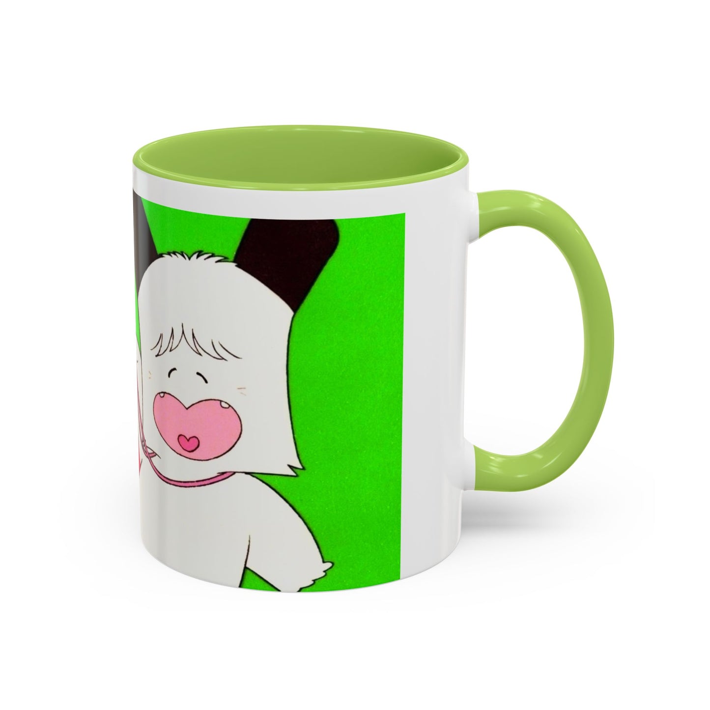 Spank tenero ribacuori Tazza — Whimsical Girl & Bunny Accent Coffee Mug