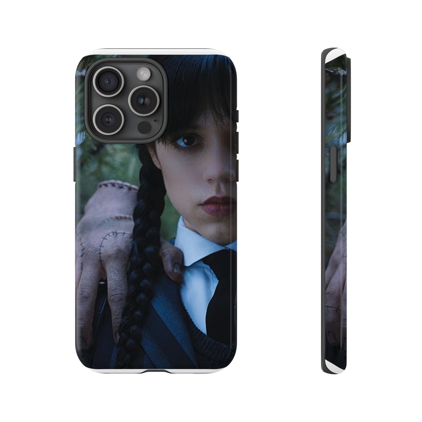 Mercoledì - Gothic Schoolgirl Phone Case — Dark Portrait Protective Tough Case