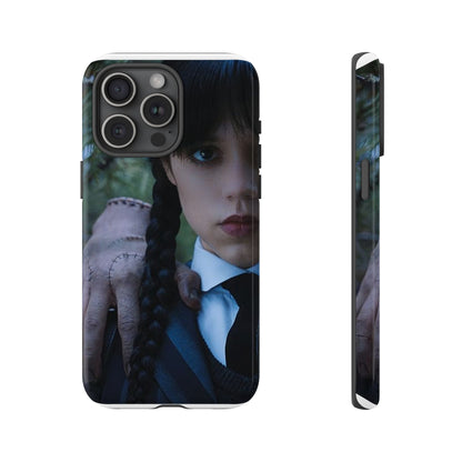 Mercoledì - Gothic Schoolgirl Phone Case — Dark Portrait Protective Tough Case