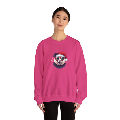 Felpa con buffo Panda natalizio Unisex | Regalo di Natale, Abbigliamento per le feste, Capi essenziali comodi, Girocollo unisex, Felpa carina