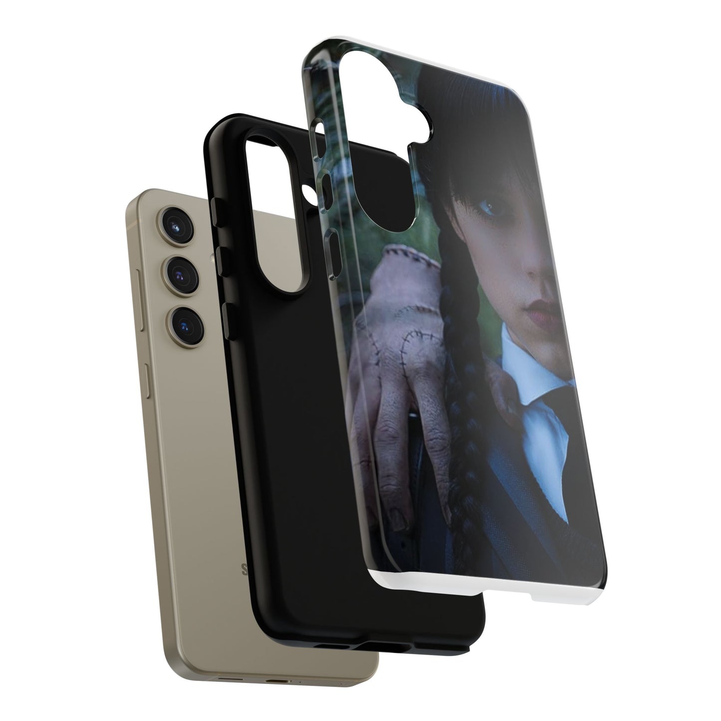 Mercoledì - Gothic Schoolgirl Phone Case — Dark Portrait Protective Tough Case