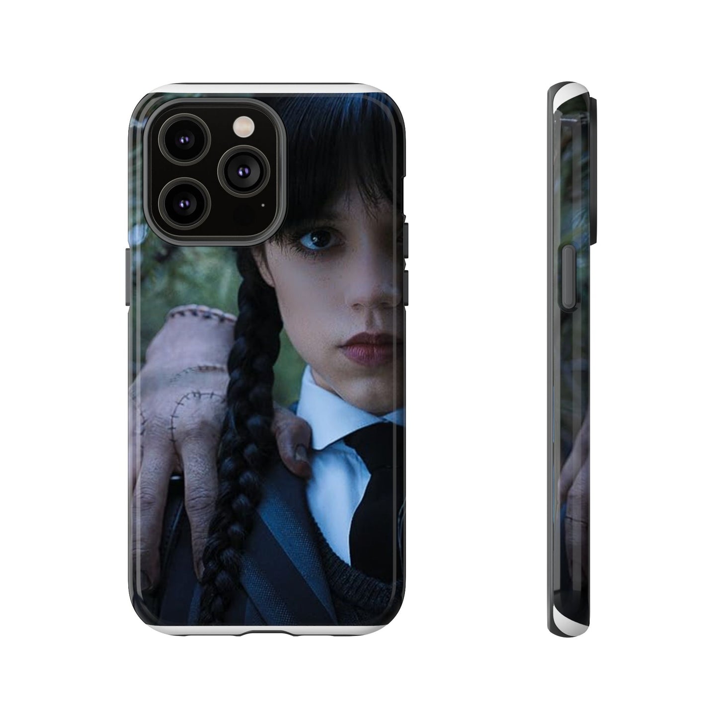 Mercoledì - Gothic Schoolgirl Phone Case — Dark Portrait Protective Tough Case
