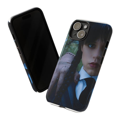 Mercoledì - Gothic Schoolgirl Phone Case — Dark Portrait Protective Tough Case