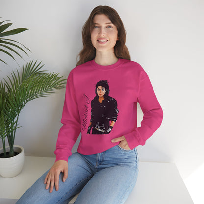 Felpa Michael J - Graphic Crewneck Sweatshirt — Retro Pop Icon Portrait