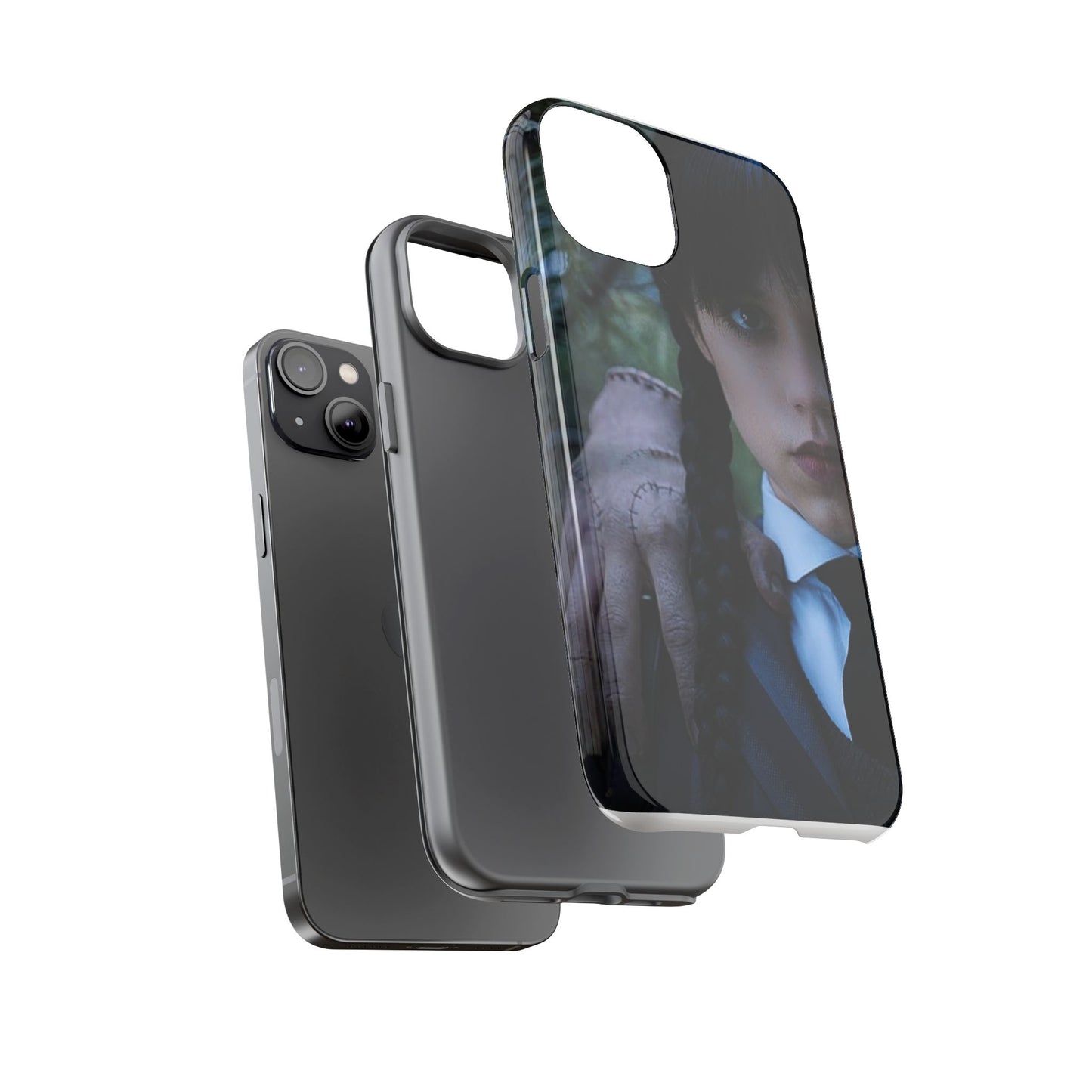 Mercoledì - Gothic Schoolgirl Phone Case — Dark Portrait Protective Tough Case