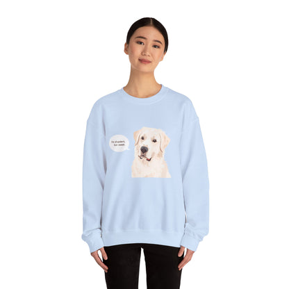 FELPA GIROCOLLO - SONO TESTARDO MA DOLCE Cute Dog Quote Crewneck Sweatshirt
