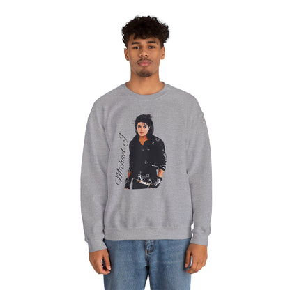 Felpa Michael J - Graphic Crewneck Sweatshirt — Retro Pop Icon Portrait