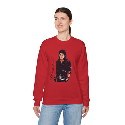 Felpa Michael J - Graphic Crewneck Sweatshirt — Retro Pop Icon Portrait
