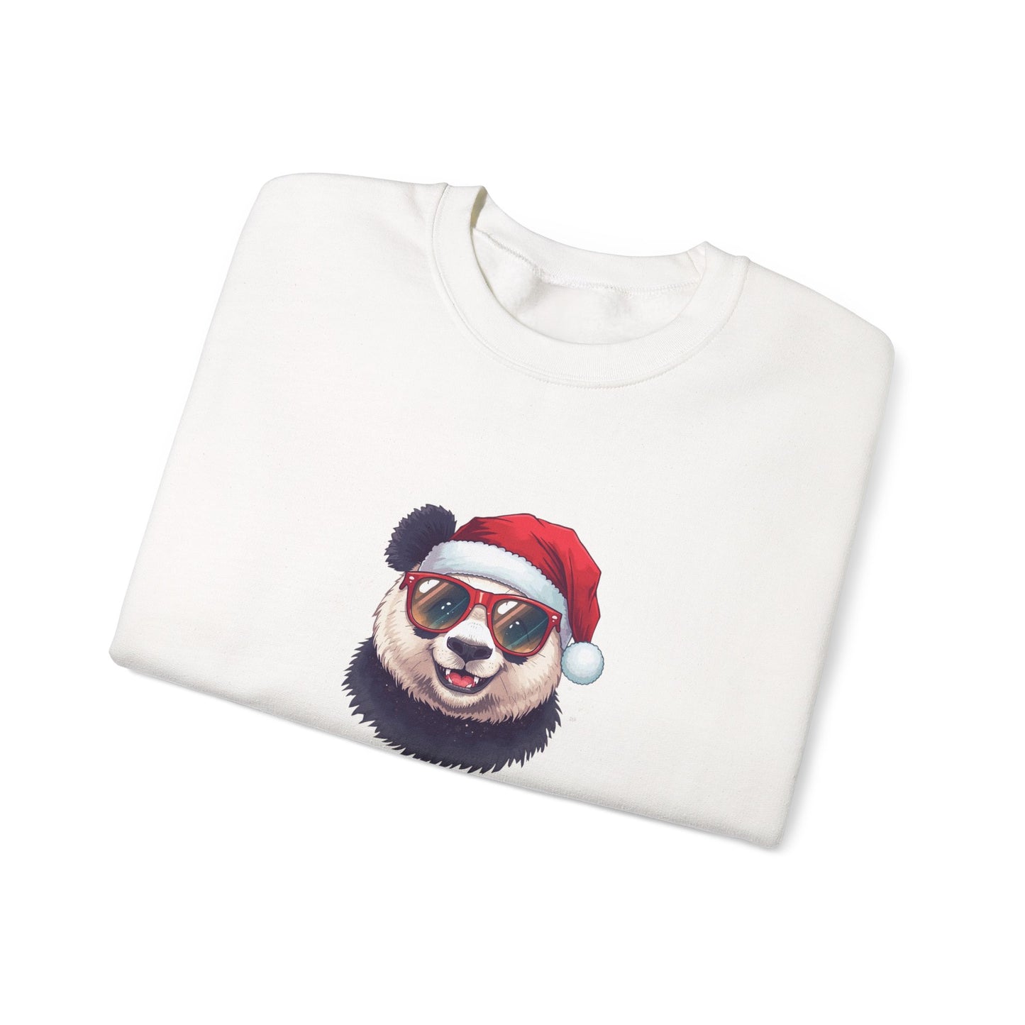 Felpa con buffo Panda natalizio Unisex | Regalo di Natale, Abbigliamento per le feste, Capi essenziali comodi, Girocollo unisex, Felpa carina