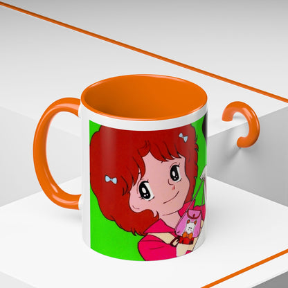 Spank tenero ribacuori Tazza — Whimsical Girl & Bunny Accent Coffee Mug