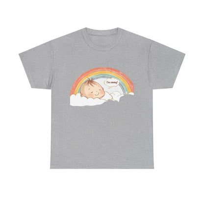 T-Shirt Premom Rainbow Baby I'M Coming