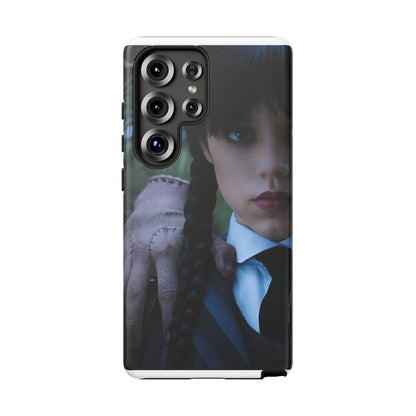 Mercoledì - Gothic Schoolgirl Phone Case — Dark Portrait Protective Tough Case