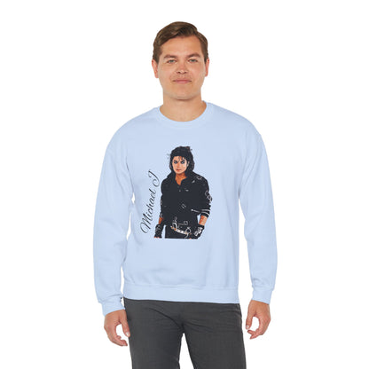 Felpa Michael J - Graphic Crewneck Sweatshirt — Retro Pop Icon Portrait